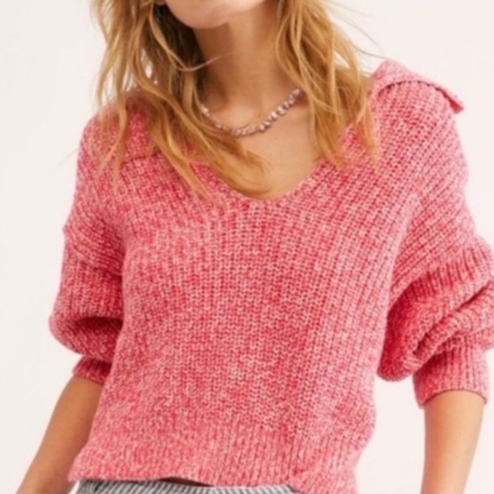 Free People Love This City Collared Sweater